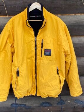 Abercrombie and Fitch Men's Large Reversible Jacket Vintage Y2K Full Zip